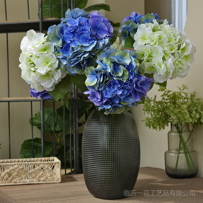 Lifelike Hydrangea Faux Flowers - Soft Gel Feel, Moisture-Retaining, Perfect for Home Decor and Wedding Events