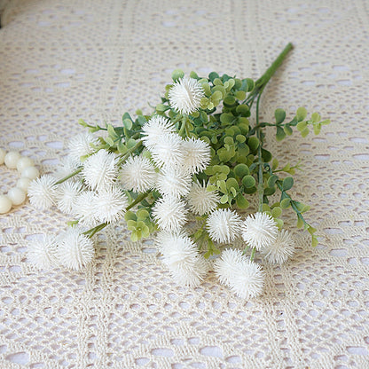 Realistic 7-Pronged Faux Dandelion Puff Balls - Charming Decorative Flowers for Home, Living Room, Office, Garden, and Wedding Photography