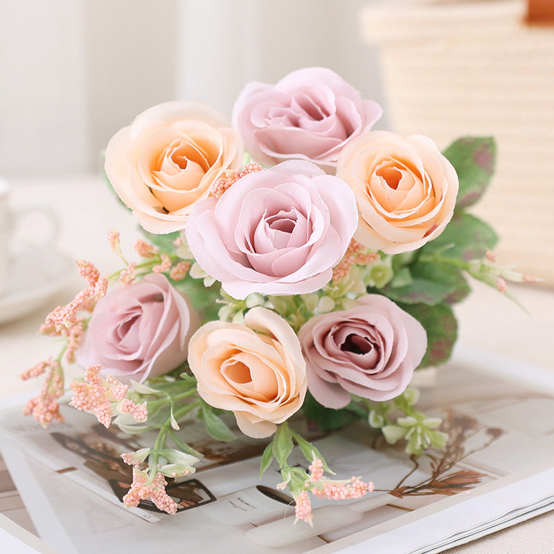 Elegant Faux Rose Bouquet for Home Decor and Weddings - Perfect for Photography, Event Decor, and Landscape Engineering