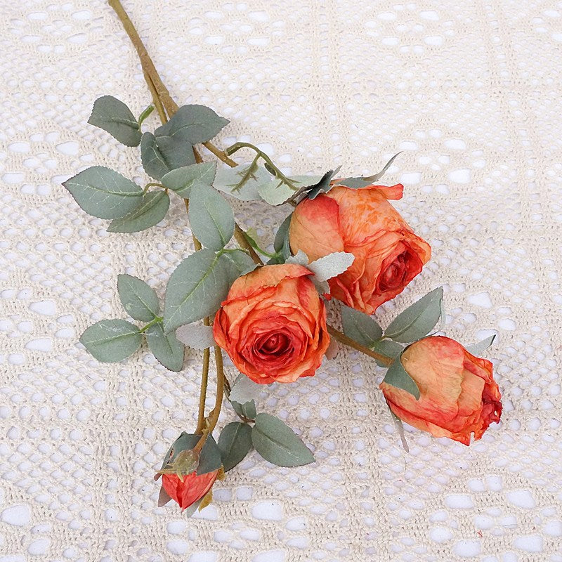 Realistic Synthetic Rose Flowers with Soft Edges – Elegant Faux Floral Arrangements for Weddings, Photography, and Home Décor