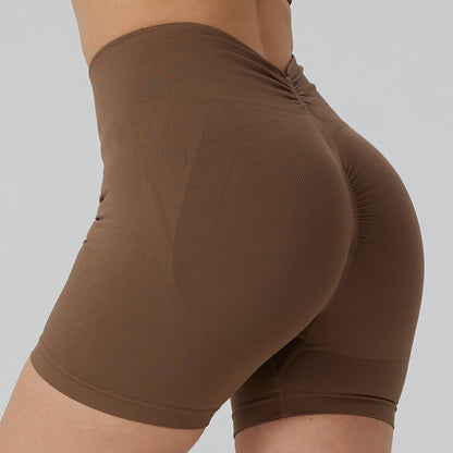 Summer Breathable Women's Fitness Shorts Quick Drying Cycling Leggings with Peach Butt Lift and 3 4 Yoga Design