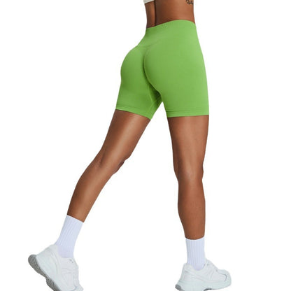 High Waisted Seamless Yoga Shorts for Women Tummy Control Butt Lifting Design Moisture Wicking and for Running and Outdoor Workouts