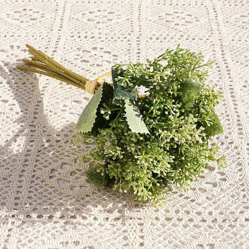 Japanese-Inspired Artificial Floral Arrangement:  Rice Straw Decorative Accents for Plant Wall Decor - Perfect for Handmade DIY Projects