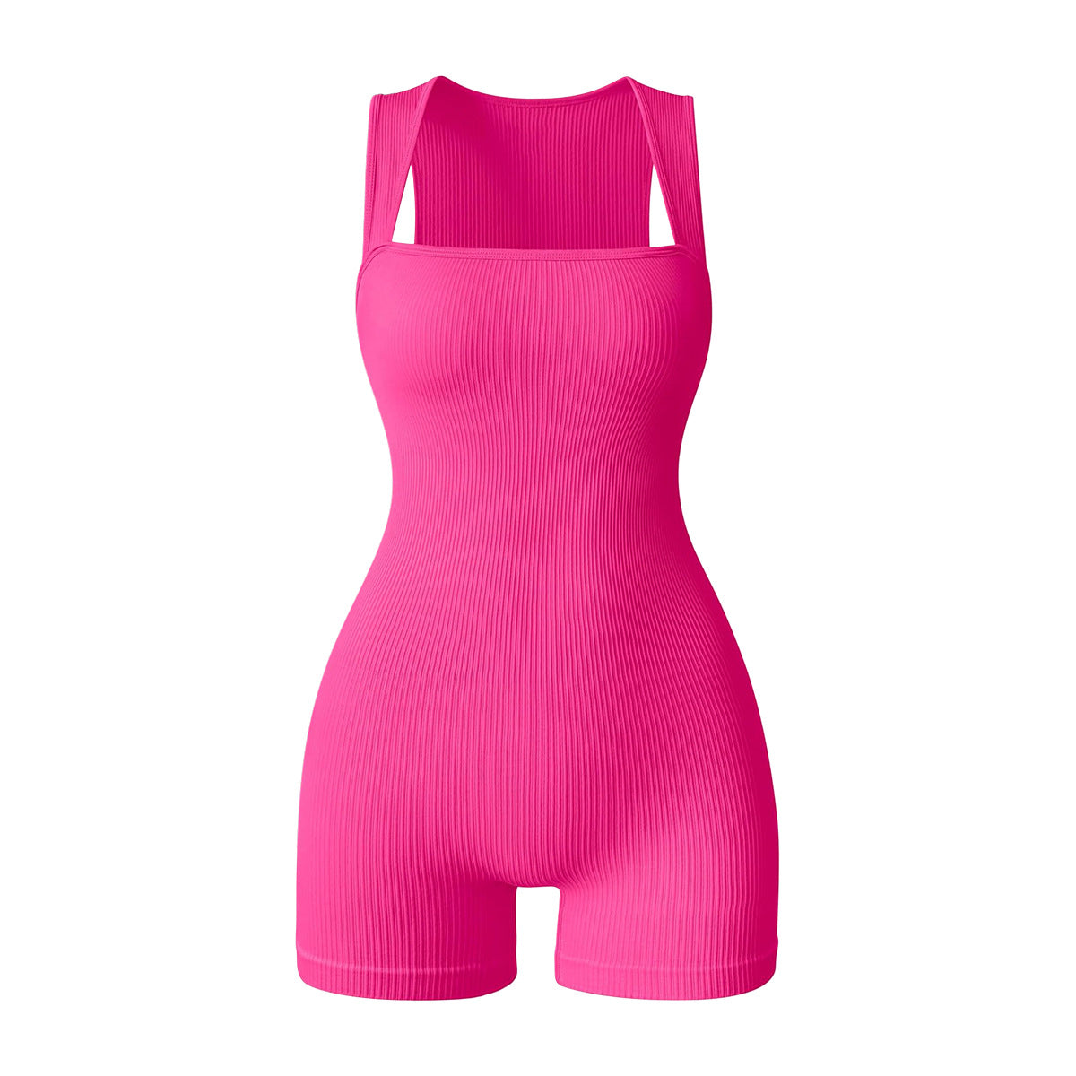 Autumn Winter Ribbed Sleeveless Yoga Jumpsuit No Show Lines Peach Butt Lift High Elasticity Activewear Bodysuit for Comfort