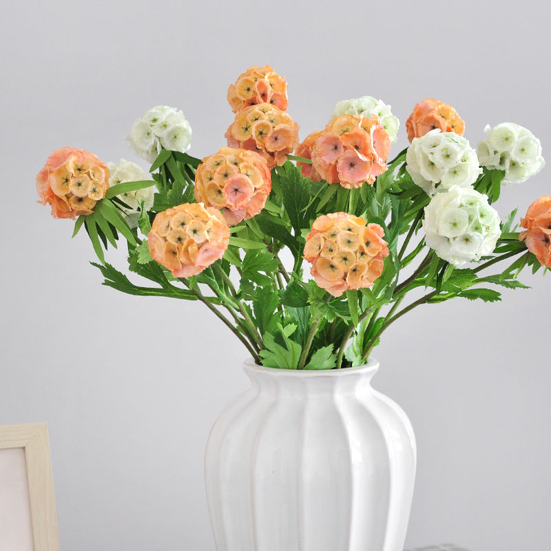 Charming Miniature Windmill Floral Arrangement - Realistic Orange Silk Flowers for Elegant Home Décor and Photography Props