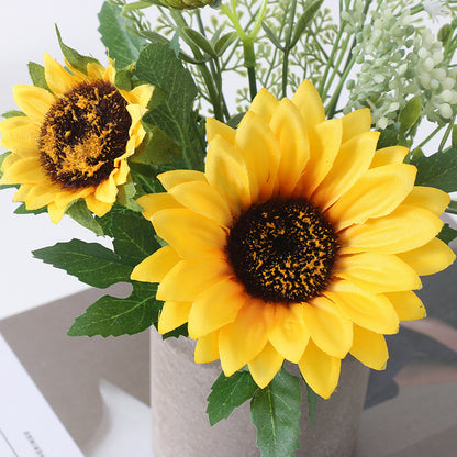 Realistic Artificial Sunflower Potted Plant - Charming Home Décor for Rustic Settings, Perfect for Adding a Touch of Nature to Any Room!