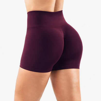 High Waisted Seamless Yoga Shorts for Women Enhancing Peach Buttock Shape Ultra Comfortable and Elastic Fitness Shorts