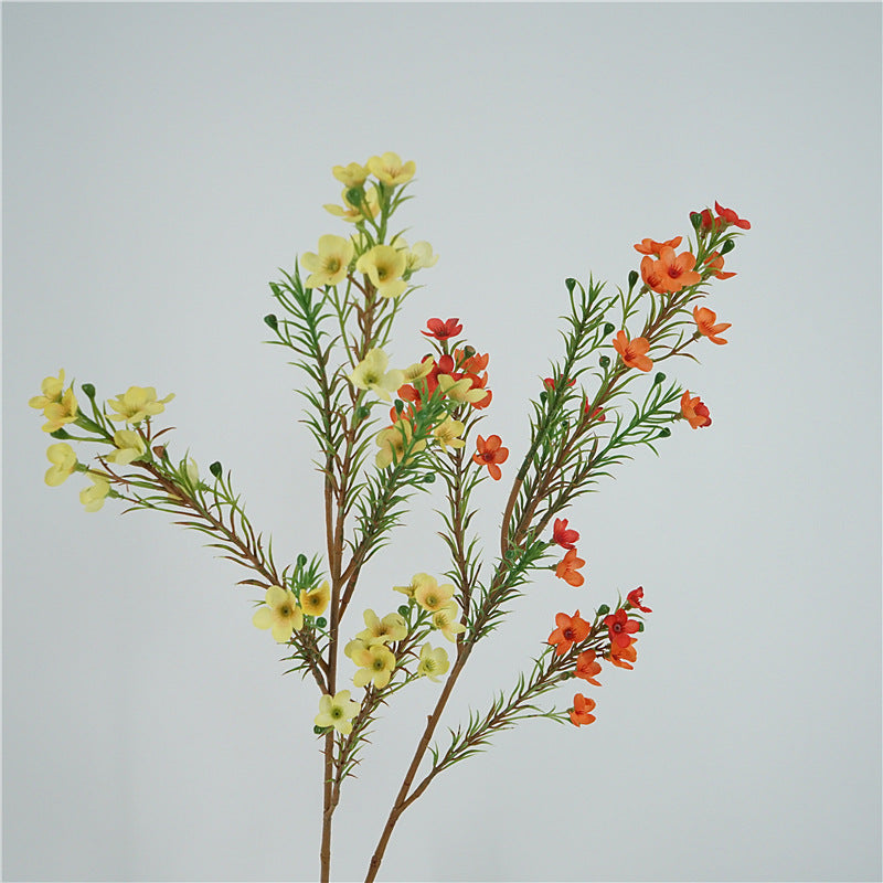 Realistic Australian Waxflower Artificial Floral Decor - Perfect for Home Décor, Bridal Bouquets, Photography Props, and Silk Flower Arrangements