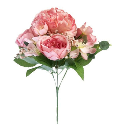 Elegant Artificial Peony Flower Arrangement for Home Décor - Perfect for Living Room, Entryway, Dining Table, Weddings, and Photography