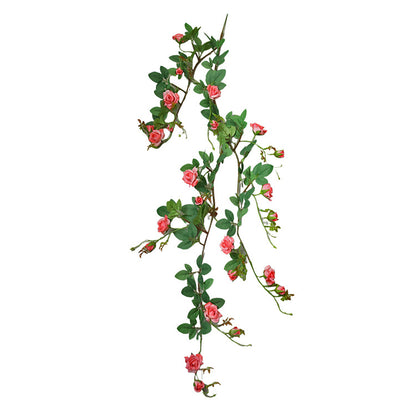 Stunning Faux Floral Decoration for Weddings – Triple Rose Vine Artificial Flowers for Elegant Event and Living Room Ceiling Decor