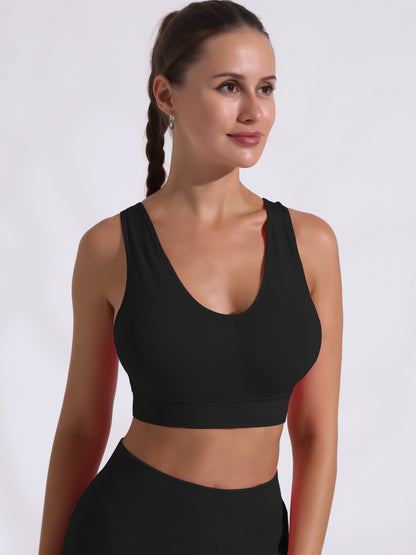 Detachable Cup Yoga Tank Top for Women Shock Absorbing Shape Enhancing Sports Bra for Running Fitness and All Day Wear