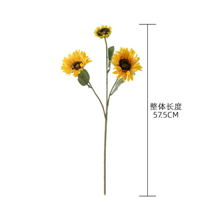 Sunflower Yellow Decorative Faux Flowers for Home Decor - Elegant Wedding Aisle Decorations and Stunning Floral Wall Accents - Model DY1-2185