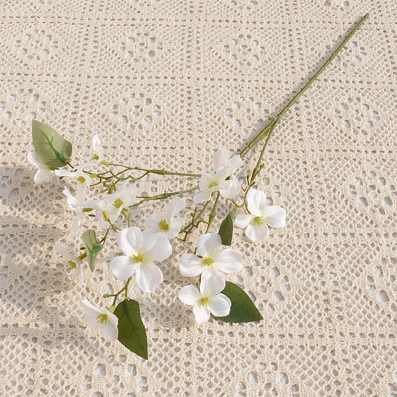 Realistic Apple Blossom Branch – Zen-Inspired Faux Flowers for Home, Hotel, and Mall Decor – Perfect for Weddings and Special Occasions