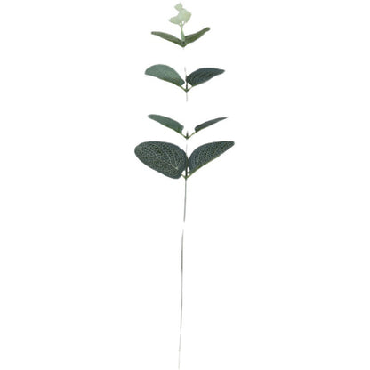 Single Stem Faux Eucalyptus Leaf Green Plant – Perfect for Dried Flower Arrangements, Money Leaf Wedding Decorations, and Elegant Home Accents