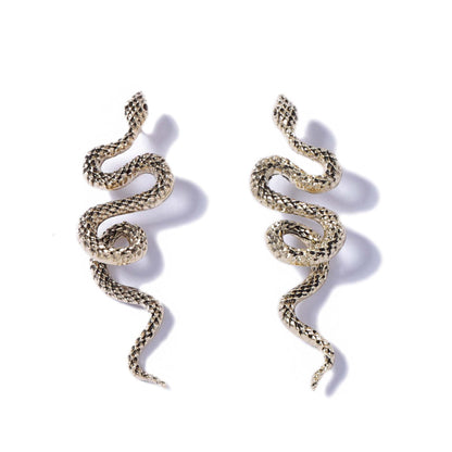 Chic Vintage-Inspired Alloy Snake Zodiac Ear Studs - Elegant, Versatile, and Perfect for Everyday Wear