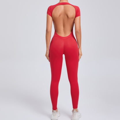 High Performance Quick Dry Yoga Bodysuit Sleeveless Open Back Sportswear for Comfort and Enhanced Lift Model 89071