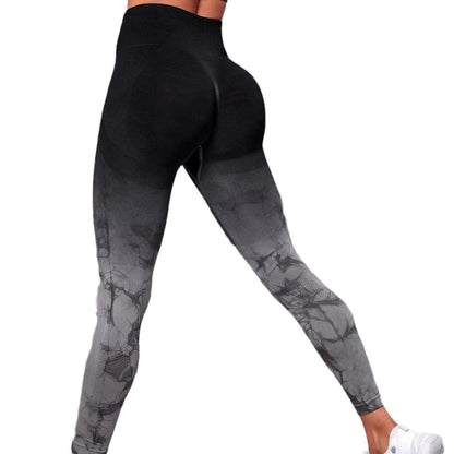 Gradient High Waisted Yoga Leggings for Women Sculpting Anti Cellulite and Comfortable Workout Pants for Running Yoga and Fitness