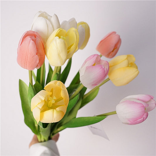 Lifelike Touch and Hydration:  Artificial Tulip Flowers for Stunning Home Decor and Beautiful Table Arrangements