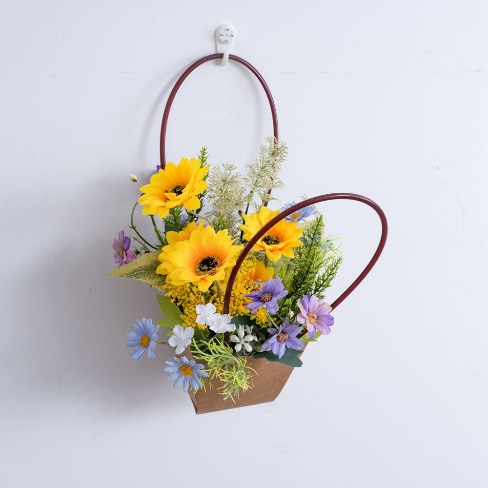 Realistic Daisy Basket Set for Home Decor – Beautiful Faux Flowers for Weddings, Bouquets, and Wall Decorations – CF01466