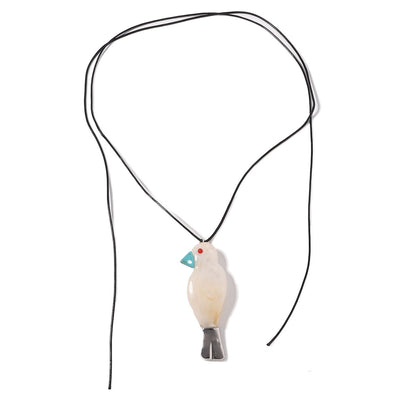 Charming Artistic Long Pendant Necklace Featuring Cute Resin Bird Design - Versatile Minimalist Style for Every Outfit