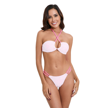 Chic Tied Bikini Set for Women Two Piece Swimsuit for Beach and Pool Days Model 66002