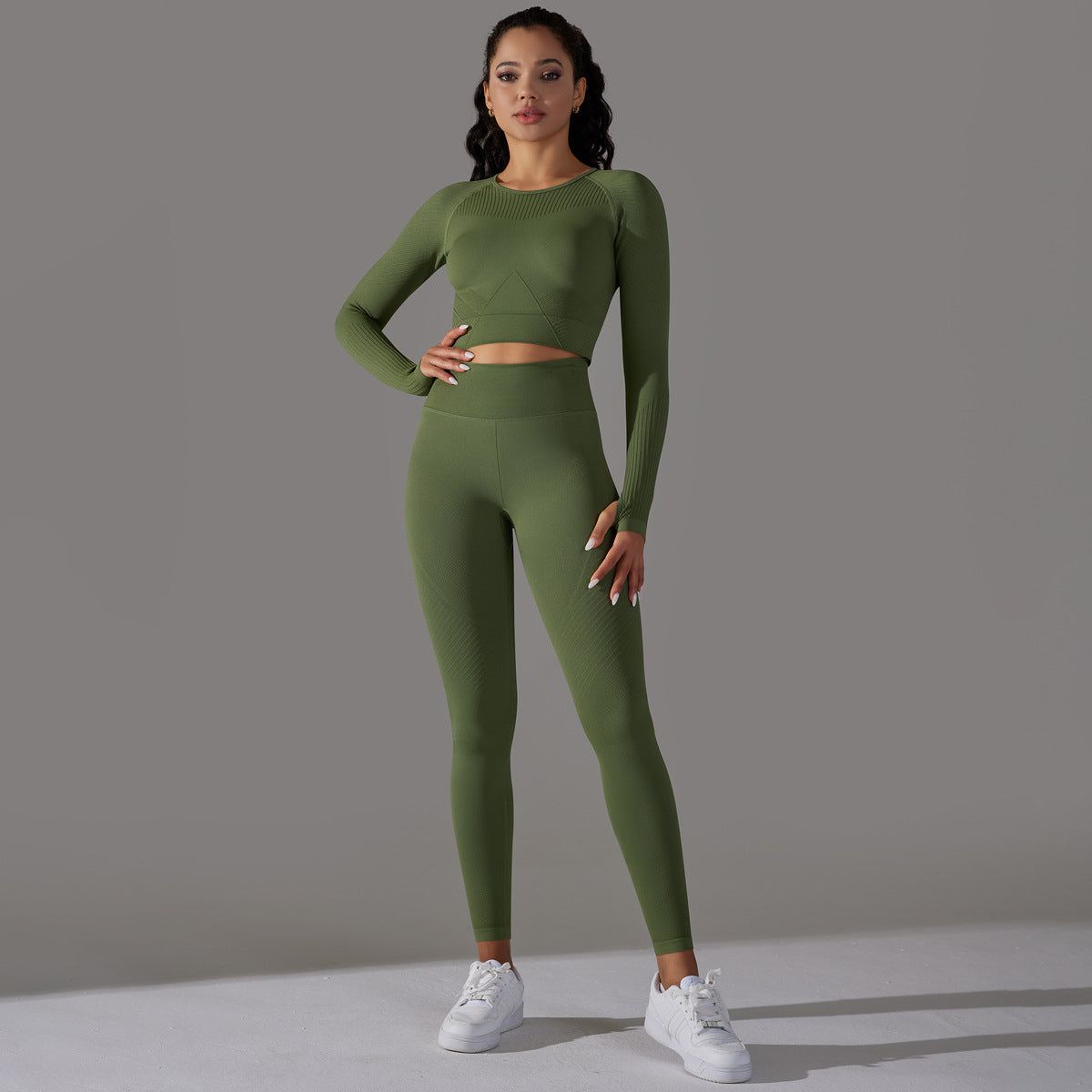 Seamless Breathable Yoga Set with High Waisted Butt Lifting Leggings and Comfortable Sports Bra for Active Lifestyle and Gym Workouts