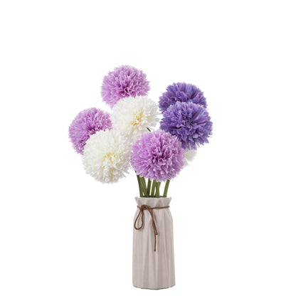 Realistic Single-Stem Onion Ball Hydrangea Silk Flower - Perfect for Home Decor, Weddings, and Fresh-Casual Aesthetics (Model MW13301)