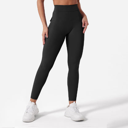 High Waisted Peach Butt Pocket Yoga Pants for Women Stretchy Quick Dry Fitness Running Leggings with Enhanced Lift and Comfort