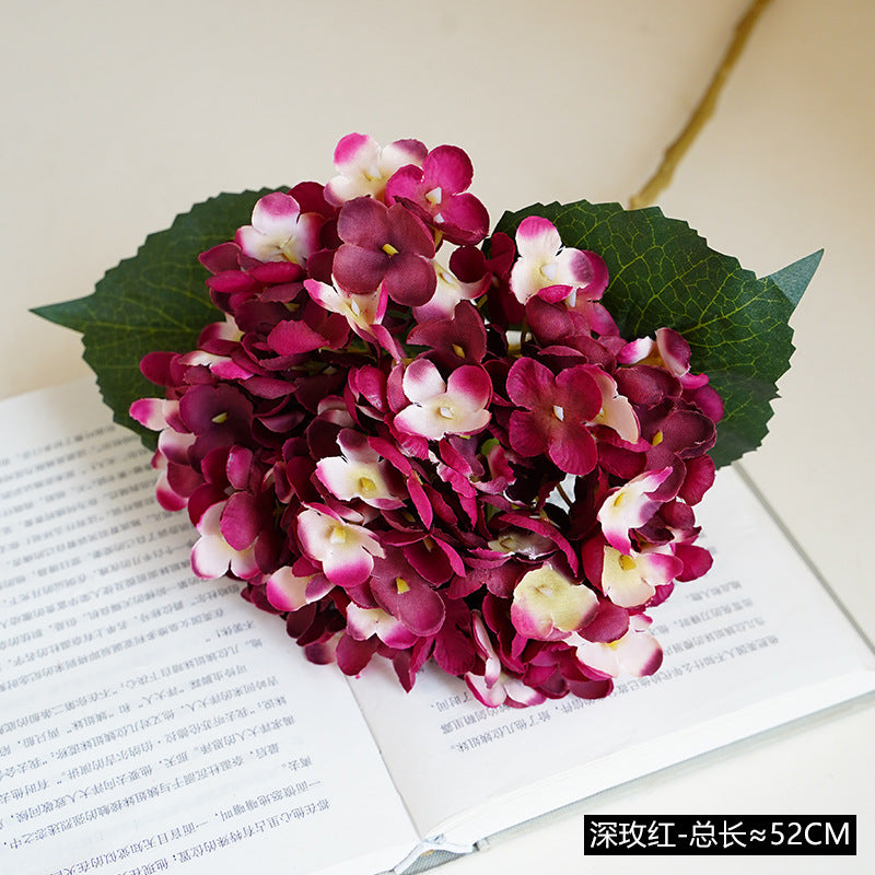 Elegant European Style Faux Flower Bouquet with 11 Branches of Hydrangeas - Perfect for Weddings, Home Decor, and Special Occasions