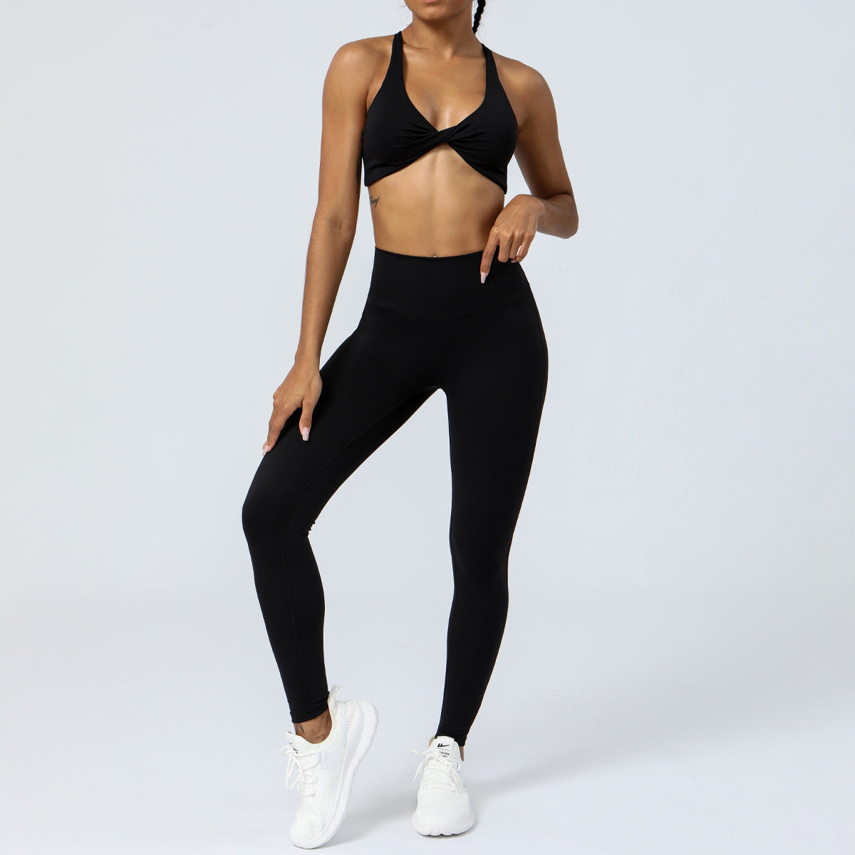 High Waisted Yoga Set for Women Sculpting Butt Lifting Running and Fitness Outfit Breathable Stretchy Activewear for All Workouts