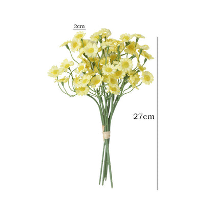 Elegant 6-Stem Artificial Daisy Bouquet for Home Decor and DIY Wedding Decorations - Realistic Chamomile Flower Arrangement for Crafting and Celebrations