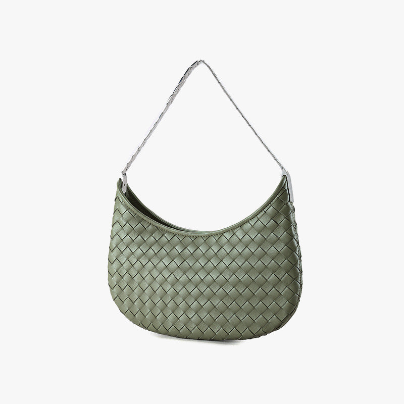 Chic Handcrafted Korean Style Handmade Lambskin Bag for Women Unique Design Genuine Leather Tote Shoulder Bag Ideal for Fashion Enthusiasts