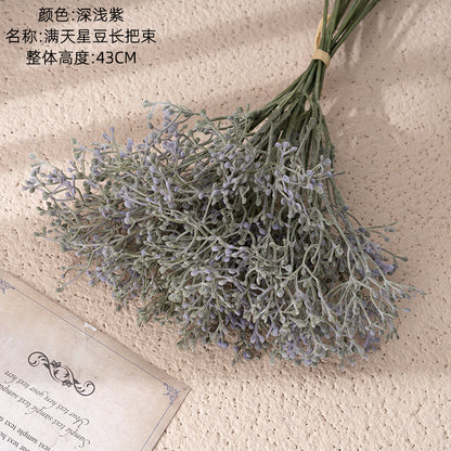 Stunning Starry Sky Bean & Grass Faux Plants - Vibrant Decorative Artificial Flowers for Home Décor - INS Style Accent Piece YC1072