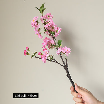 Charming Nordic Style Artificial Cherry Blossom Branches - Soft, Flexible Foam Decor for Home, Living Room, and Wedding Events