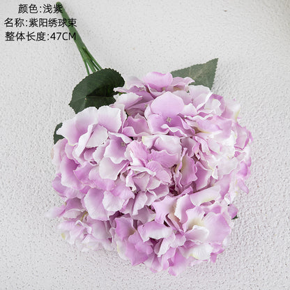 Realistic Hydrangea Faux Flowers for Home Decor - Elegant Wedding Bouquet, Aisle Decorations, and Stunning Floral Wall Arrangements (Model: MW07355)