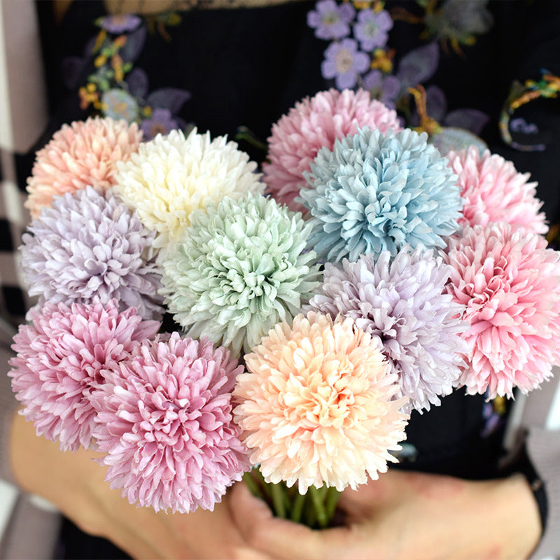 Stunning Nordic Dandelion and Hyacinth Faux Flowers - Lush Greenery for Wedding Decor, Event Backdrops, and Floral Walls