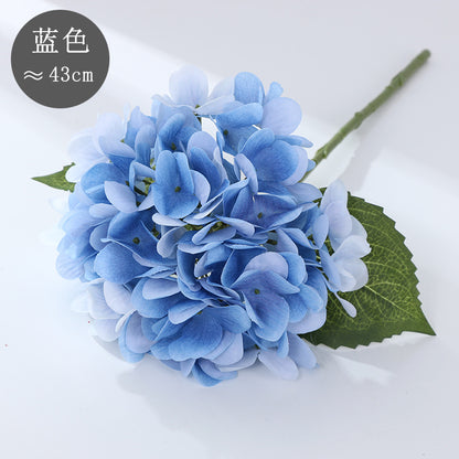 Realistic Touch Hydrangea Artificial Flower - Single Stem Floral Arrangement for Weddings, Home Decor, and Photography Props