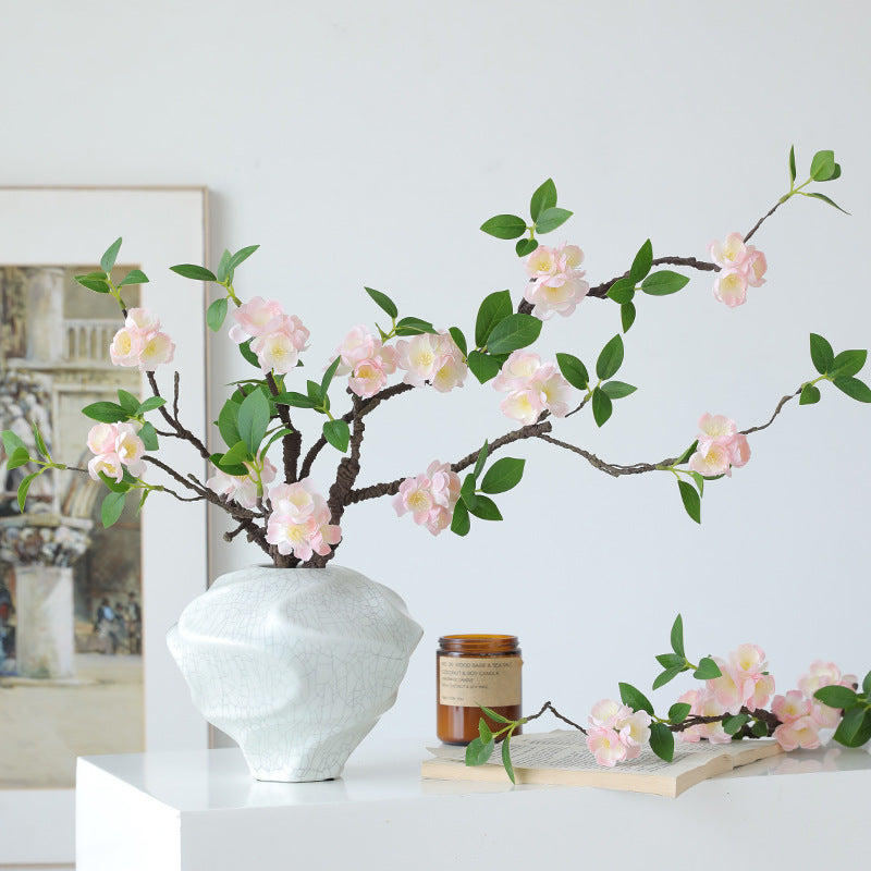 Faux Foam Cherry Blossom Branch - Elegant Home Decor, Bendable Silk Floral Arrangement, Perfect for Indoor & Outdoor Styling