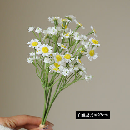 Charming Faux Daisies & Chamomile Bouquet - Realistic Artificial Flowers for Living Room, Dining Room, Home Decor, and Outdoor Decoration