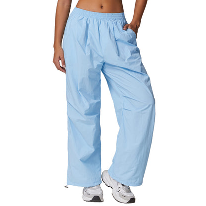 Lightweight and Breathable Women's Jogger Pants with Drawstring Cuffs for Running and Fitness Style 8877