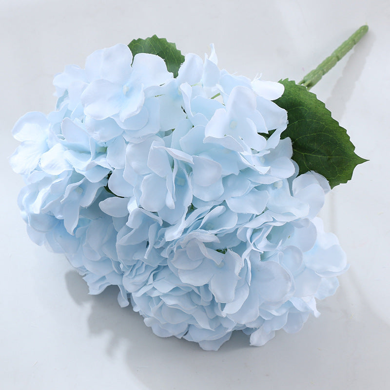 Elegant 5-Head Mallorca 3D Silk Hydrangea Bouquet - Perfect for Wedding Decorations and Home Decor | Luxurious Faux Floral Arrangement for Lasting Beauty