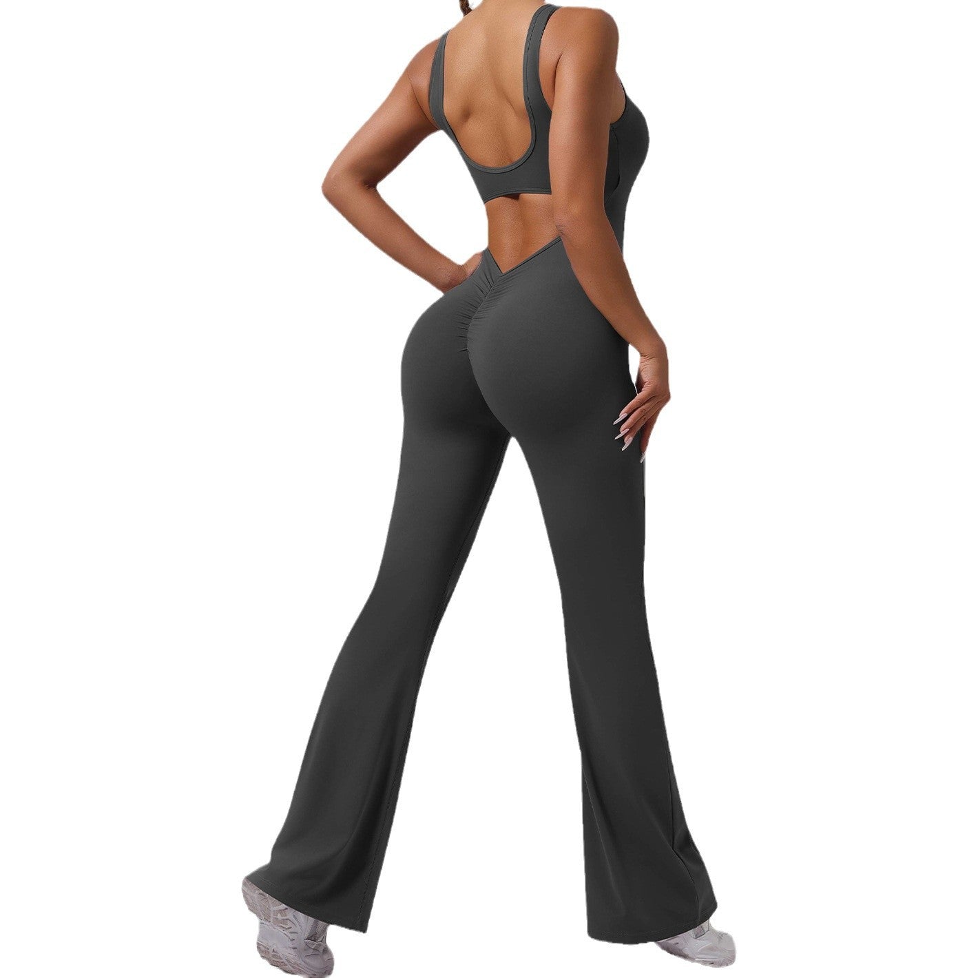 Quick Dry Form Fitting Yoga Bodysuit Workout Jumpsuit for Comfort and Flexibility