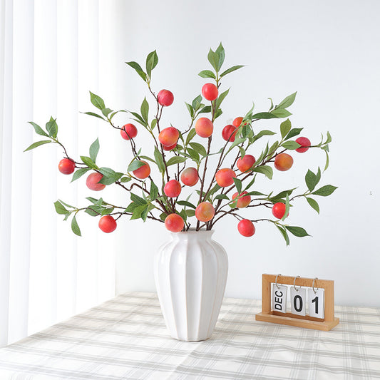 Realistic Black Plum Fruit Decoration - DIY Single Branch Decor for New Year and Christmas Celebrations - Perfect for Holiday Home Decor and Festive Arrangements