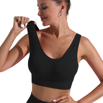 Detachable Cup Yoga Tank Top for Women Shock Absorbing Shape Enhancing Sports Bra for Running Fitness and All Day Wear