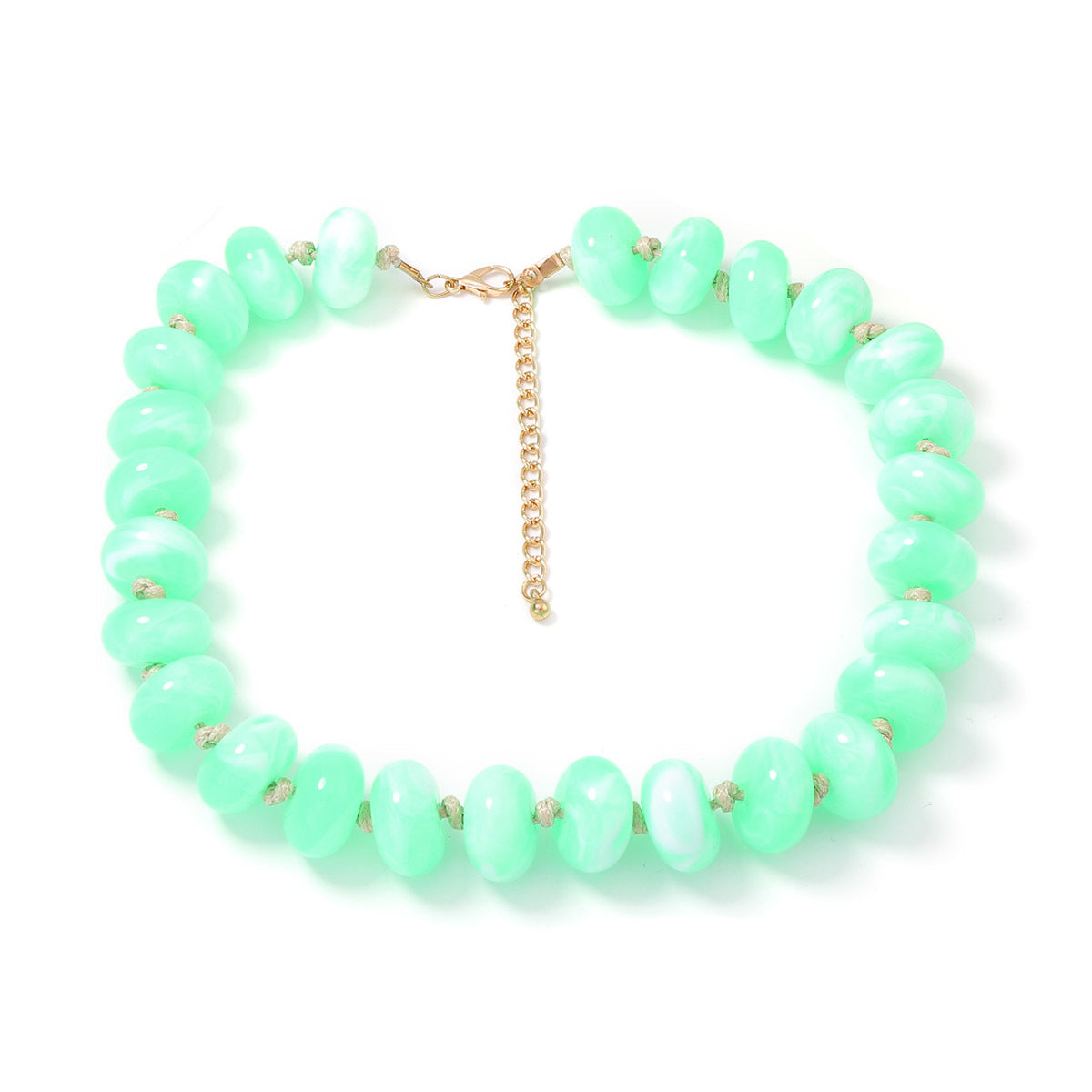 Personalized Colorful Macaron Beaded Necklace for Women - Perfect for Spring/Summer Vacation Vibes, Trendy Jewelry Accessory