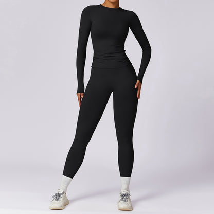 Quick Dry Tight Fit Yoga Set for Women Versatile Outdoor Leisure Running Fitness Outfit with Model 8575