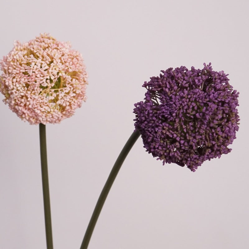 Realistic Artificial Floral Onion Ball Stem - Versatile Decorative Flower Sphere for Home Decor, Wedding Celebrations, and Photography Props