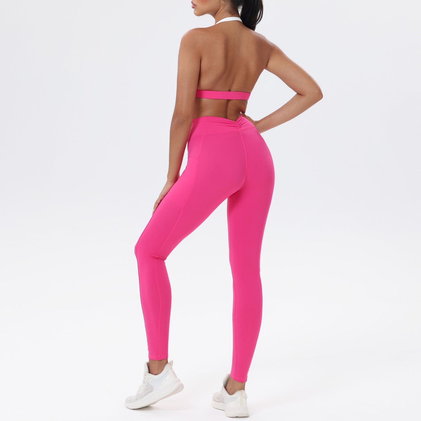 Chic Color Block Yoga Outfit Set for Women Quality Versatile Casual Activewear for Fitness and Workout