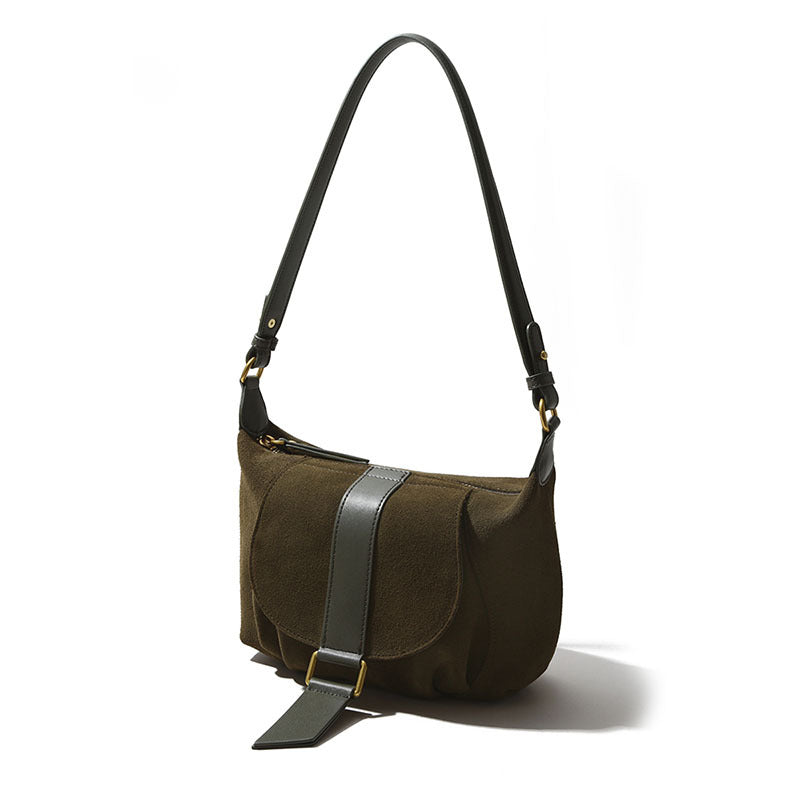 Luxury High Gloss Suede Leather Women's Bag Spacious and Sophisticated Shoulder and Crossbody Tote for Everyday Elegance