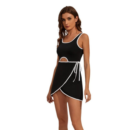 Lightweight and Breathable Yoga Bodysuit Tennis Skirt Sleek Sleeveless Dress Ideal for Golf and Athletic Activities